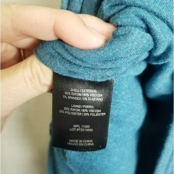 32 Degrees Ladies Soft Lux Dress Heather Indigo pockets drawstring elastic  m - Picture 3 of 11